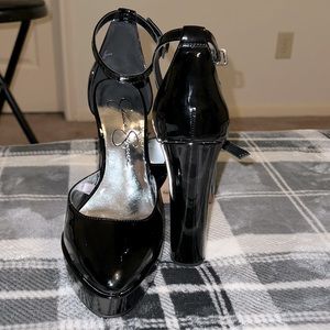 Jessica Simpson NEW black patent platforms